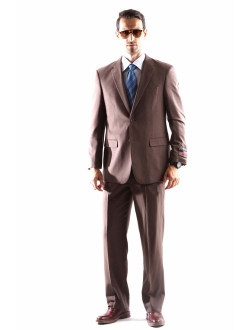 Men's Single Breasted 2 Button Super 120s Merino Wool Suit