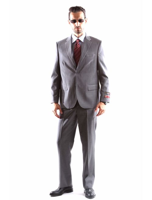 Men's Single Breasted 2 Button Super 120s Merino Wool Suit