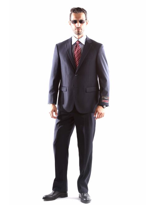 Men's Single Breasted 2 Button Super 120s Merino Wool Suit