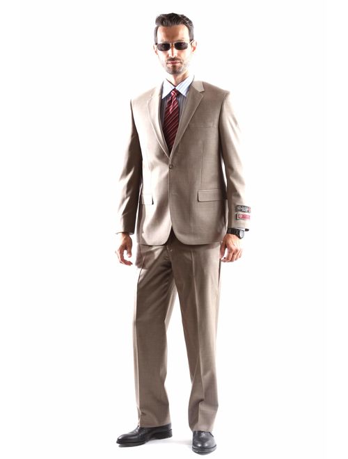 Men's Single Breasted 2 Button Super 120s Merino Wool Suit