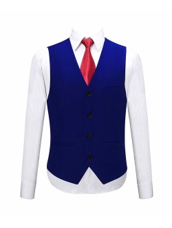MOGU Mens Waistcoat Casual Suit Vest 18 Colors for Prom Party