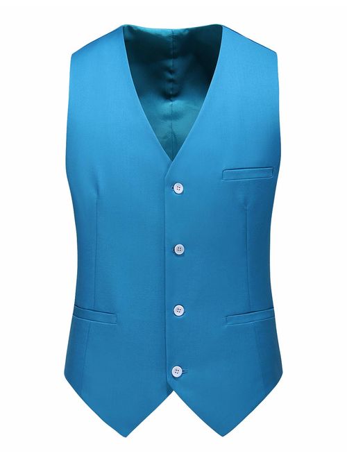 MOGU Mens Waistcoat Casual Suit Vest 18 Colors for Prom Party