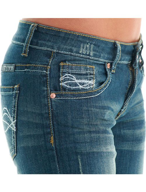 cowgirl tuff women's don't fence me in jeans indigo 31w x 33l