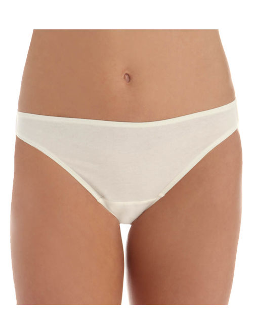 Women's Cottonique W22206C Natural Organic Cotton Bikini Brief Panty - 2 Pack