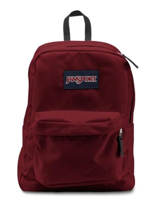 JanSport Superbreak School Backpack - Viking Red - Silver