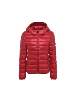 Women's Down Jacket Lightweight Packable Puffer Down Coats Winter Outerwear Windproof Parka