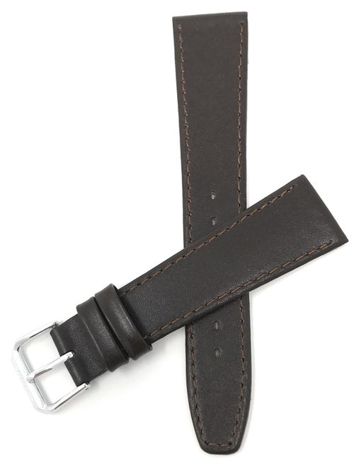 Bandini Leather Watch Band Strap - Classic - Slim - 2 Colors (with or Without Stitch) - 6mm, 8mm, 10mm, 12mm, 14mm, 16mm, 18mm, 20mm (Also Comes in Extra Long, XL)