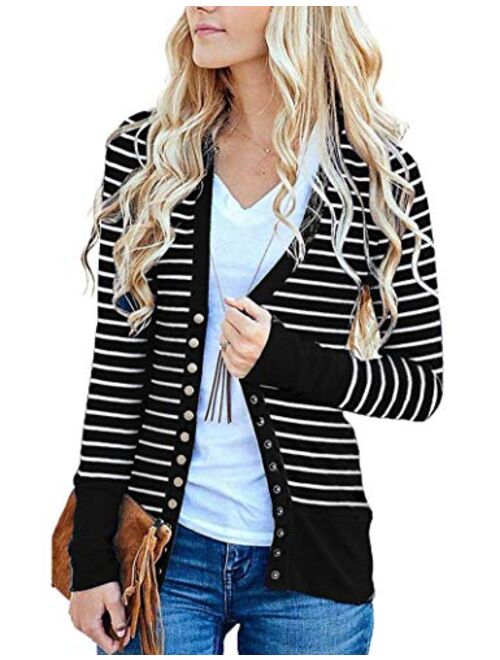 womens button down cardigan with pockets