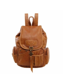 Women Leather Backpack Purse Teen Girls Travel Drawstring Rucksack Vintage Style Ladies Daypack College School Bag