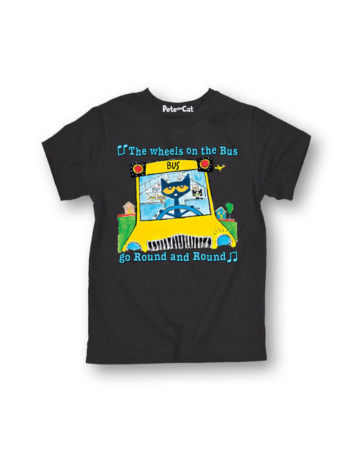 Pete The Cat Wheels On The Bus Multi - Toddler Short Sleeve Tee