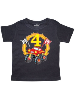 Monster Truck 4th birthday Toddler T-Shirt