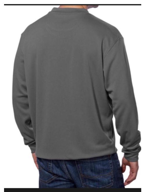 Men's Pebble Beach Performance Crew Neck Golf Pullover - GREY LARGE