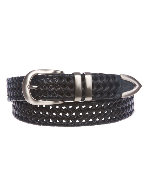 Men's 1 1/8 Inch (30 mm) Braided Leather Dress Lacing Belt