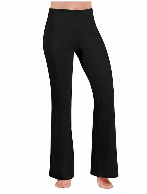 ODODOS Women's Boot-Cut Yoga Pants Tummy Control Workout Non See-Through Bootleg Yoga Pants