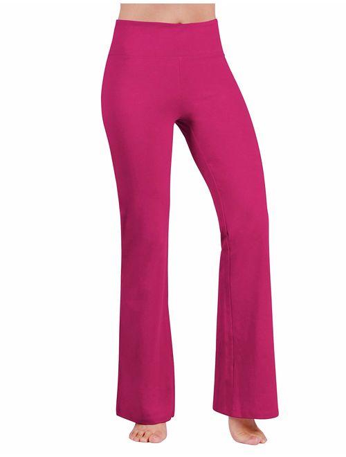 ODODOS Women's Boot-Cut Yoga Pants Tummy Control Workout Non See-Through Bootleg Yoga Pants