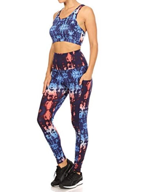 Shosho Womens Sports Athleisure 2 Piece Activewear Sets Tops and Yoga Bottoms Casual Outfits