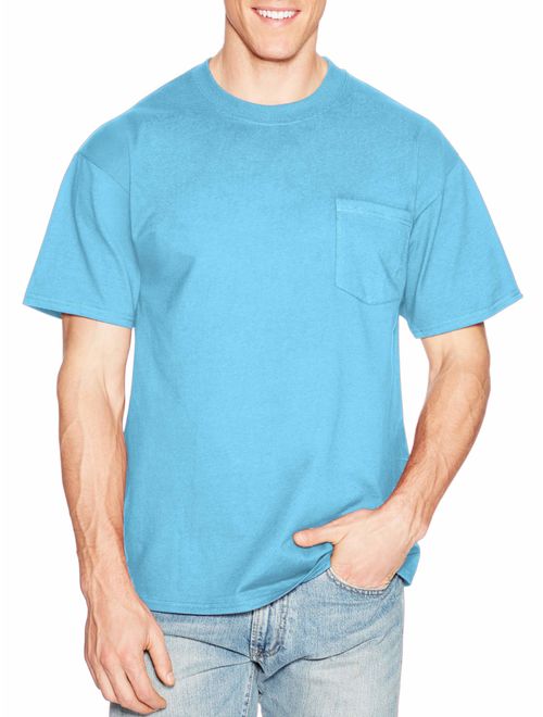 Hanes Men's Premium Beefy-T Short Sleeve T-Shirt With Pocket, Up to Size 3XL