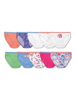 Girls' Low Rise Brief Underwear, 10 Pack Panties (Little Girls & Big Girls)