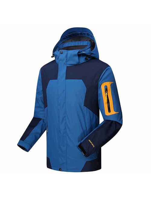 Allywit Ski Jacket Men Waterproof Warm Cotton Coat Mountain Snowboard Windbreaker Hooded