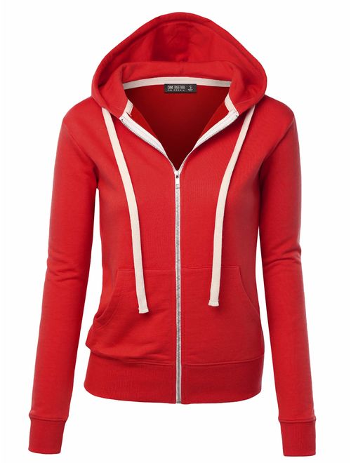 Come Together California CTC Womens Active Fleece Zip Up Hoodie Sweater Jacket