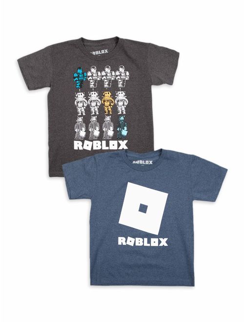 Buy Roblox Boys 4 18 Group Logo Graphic T Shirts 2 Pack Online Topofstyle - roblox overalls t shirt