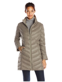 Women's Chevron Quilted Packable Down Jacket (Regular and Plus Sizes)