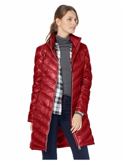 Women's Chevron Quilted Packable Down Jacket (Regular and Plus Sizes)