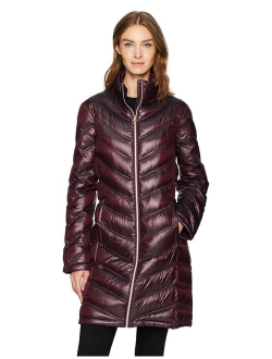 Women's Chevron Quilted Packable Down Jacket (Regular and Plus Sizes)