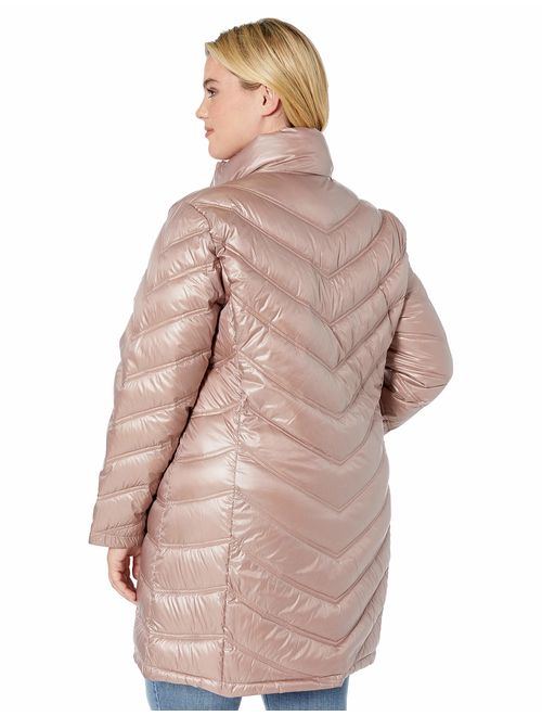 Calvin Klein Women's Chevron Quilted Packable Down Jacket (Regular and Plus Sizes)