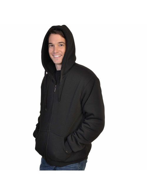 Espada Menswear Full-Zip Sherpa-Lined Hoodie Jacket