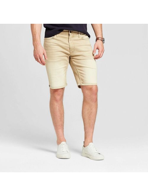 mens skinny fit denim shorts