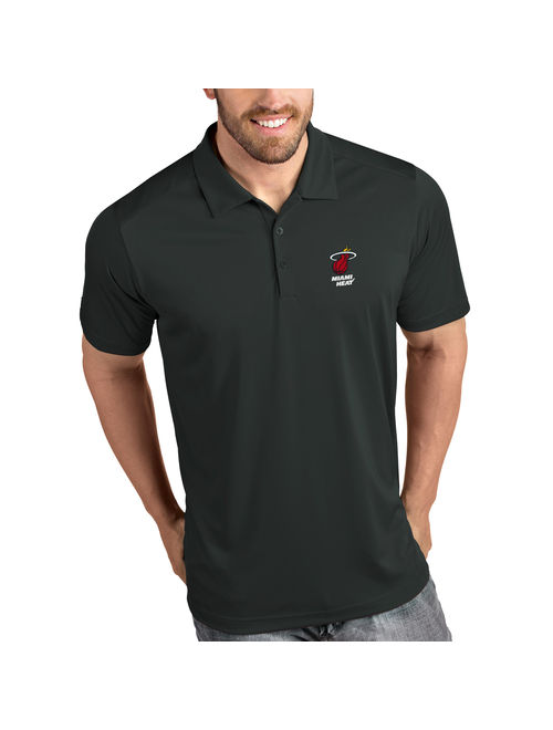 Miami Heat Antigua Tribute Polo - Charcoal