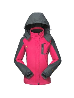 Waterproof Jacket Rain Coats for Women Outdoor Hooded Softshell Camping Hiking Mountaineer Travel Windproof Jackets