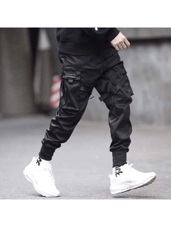 Mens Joggers Pants Long Multi-Pockets Outdoor Fashion Casual Jogging Cool Pant with Drawstring