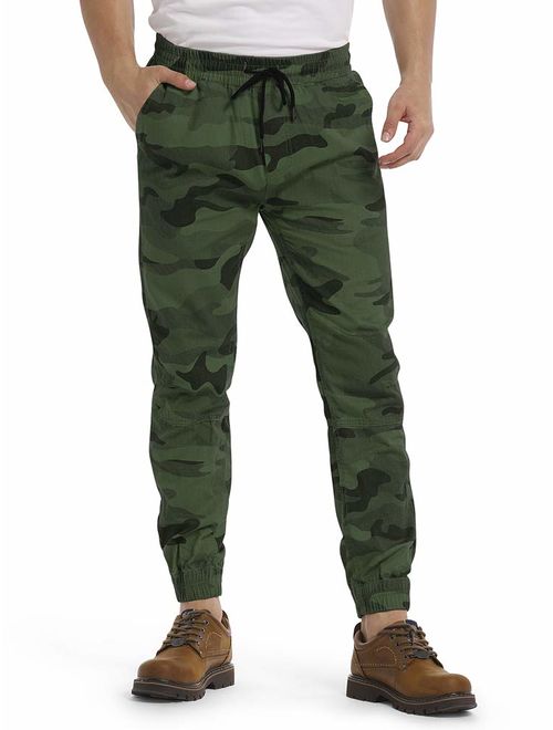 OCHENTA Men's Drawstring Casual Camo Jogger Pants