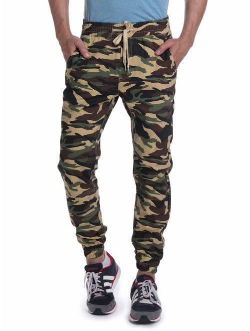 OCHENTA Men's Drawstring Casual Camo Jogger Pants