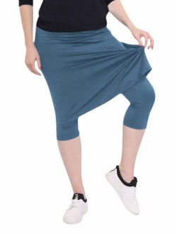 Kosher Casual Women's Modest Knee Length Sports Skirt with Leggings