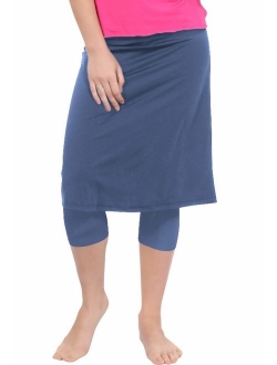 Kosher Casual Women's Modest Knee Length Sports Skirt with Leggings