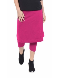 Kosher Casual Women's Modest Knee Length Sports Skirt with Leggings