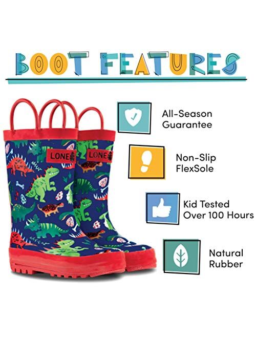 LONECONE Rain Boots Toddlers and Kids