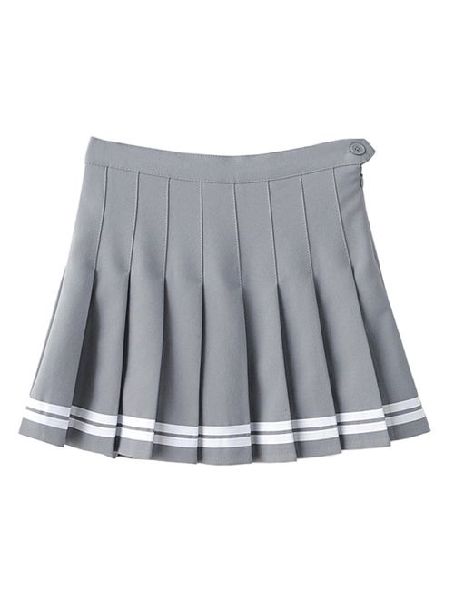 Minuoyi Sports High Waist with Underpants Tennis School Cheerleader Pleated Skirt