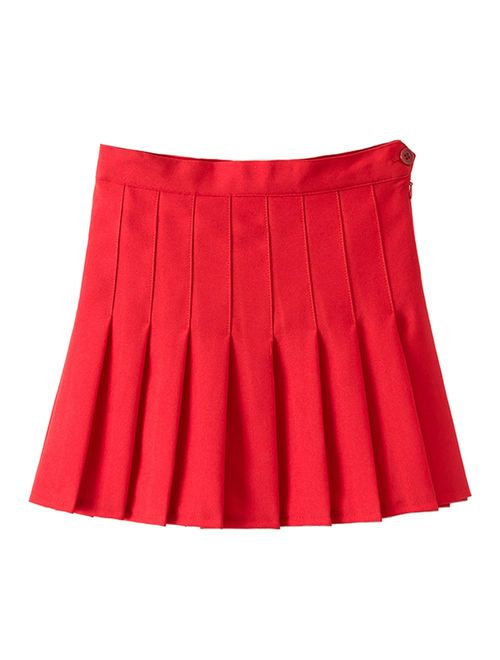 Minuoyi Sports High Waist with Underpants Tennis School Cheerleader Pleated Skirt