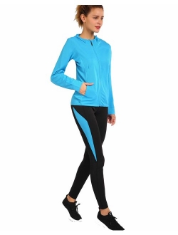 Active Wear Sets for Women -Workout Clothes Gym Wear TracksuitsYoga Jogging Track Outfit Legging Jacket 2 Pieces Set