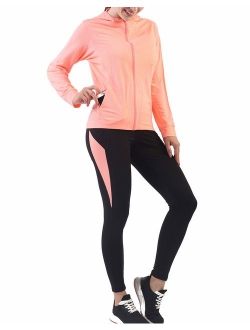 Active Wear Sets for Women -Workout Clothes Gym Wear TracksuitsYoga Jogging Track Outfit Legging Jacket 2 Pieces Set