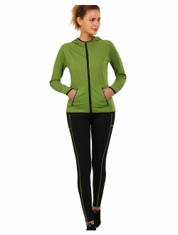 Active Wear Sets for Women -Workout Clothes Gym Wear TracksuitsYoga Jogging Track Outfit Legging Jacket 2 Pieces Set