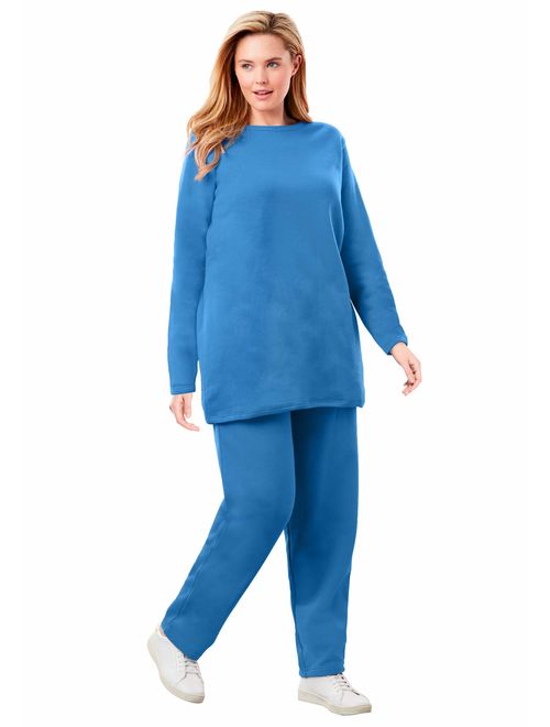 Woman Within Women's Plus Size Fleece Sweatsuit