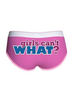 CafePress - Girls Cant What? Logo Women's Boy Brief - Women's Boy Brief, Boyshort Panty Underwear with Novelty Design