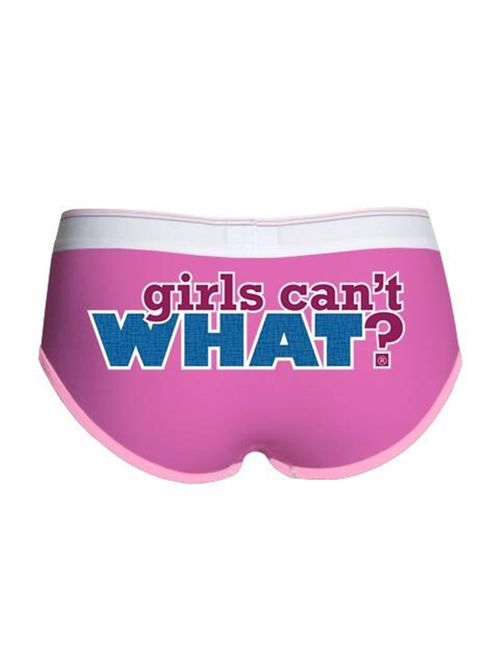 CafePress - Girls Cant What? Logo Women's Boy Brief - Women's Boy Brief, Boyshort Panty Underwear with Novelty Design