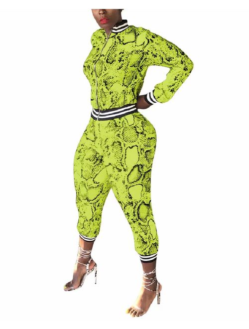 ThusFar Women's Hawaii Floral 2 Piece Set Tracksuit Sports Joggers Jacket Suit