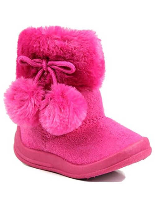 Kali Footwear Little Girl's Bany FlatPom PomAnkle Boot